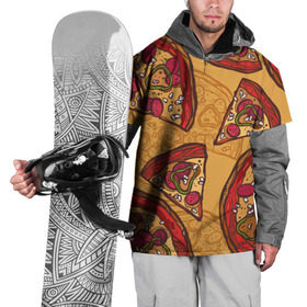 Накидка на куртку 3D с принтом Пицца в Новосибирске, 100% полиэстер |  | pattern | pizza | еда | пицца | узор