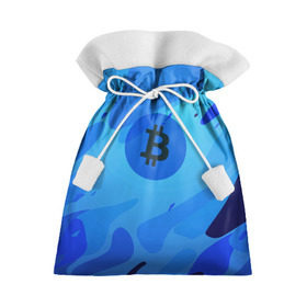 Подарочный 3D мешок с принтом Blue Sea Camo Bitcoin в Новосибирске, 100% полиэстер | Размер: 29*39 см | blue | camo | camouflage | coin | crypto | currency | ethereum | litecoin | mining | token | биткоин | биток | камо | камуфляж | крипта | крипто | криптовалюта | лайткоин | майнинг | ферма | эфир