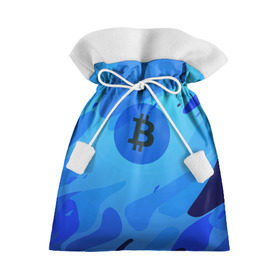 Подарочный 3D мешок с принтом Blue Sea Camo Bitcoin в Новосибирске, 100% полиэстер | Размер: 29*39 см | Тематика изображения на принте: blue | camo | camouflage | coin | crypto | currency | ethereum | litecoin | mining | token | биткоин | биток | камо | камуфляж | крипта | крипто | криптовалюта | лайткоин | майнинг | ферма | эфир