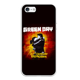 Чехол для iPhone 5/5S матовый с принтом Поцелуй Green Day в Новосибирске, Силикон | Область печати: задняя сторона чехла, без боковых панелей | Тематика изображения на принте: american idiot | green day | альтернативный | билли джо армстронг | грин дей | группа | зелёный день | майк дёрнт | музыка | панк | поп | поппанк | поцелуй | рок | стена | тре кул