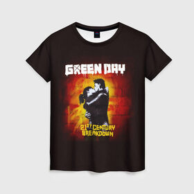 Женская футболка 3D с принтом Поцелуй Green Day в Новосибирске, 100% полиэфир ( синтетическое хлопкоподобное полотно) | прямой крой, круглый вырез горловины, длина до линии бедер | american idiot | green day | альтернативный | билли джо армстронг | грин дей | группа | зелёный день | майк дёрнт | музыка | панк | поп | поппанк | поцелуй | рок | стена | тре кул