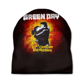 Шапка 3D с принтом Поцелуй Green Day в Новосибирске, 100% полиэстер | универсальный размер, печать по всей поверхности изделия | american idiot | green day | альтернативный | билли джо армстронг | грин дей | группа | зелёный день | майк дёрнт | музыка | панк | поп | поппанк | поцелуй | рок | стена | тре кул