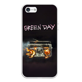 Чехол для iPhone 5/5S матовый с принтом Green Day магнитофон в огне в Новосибирске, Силикон | Область печати: задняя сторона чехла, без боковых панелей | american idiot | green day | альтернативный | билли джо армстронг | грин дей | группа | зелёный день | майк дёрнт | музыка | панк | поп | поппанк | рок | тре кул