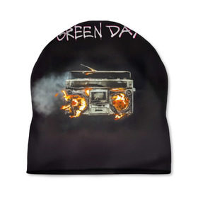 Шапка 3D с принтом Green Day магнитофон в огне в Новосибирске, 100% полиэстер | универсальный размер, печать по всей поверхности изделия | american idiot | green day | альтернативный | билли джо армстронг | грин дей | группа | зелёный день | майк дёрнт | музыка | панк | поп | поппанк | рок | тре кул