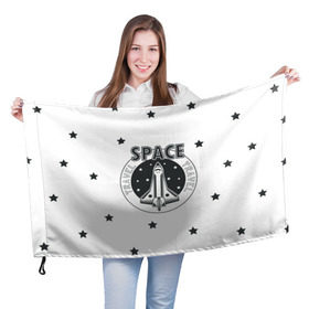 Флаг 3D с принтом Space travel в Новосибирске, 100% полиэстер | плотность ткани — 95 г/м2, размер — 67 х 109 см. Принт наносится с одной стороны | 