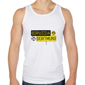 Мужская майка хлопок с принтом Borussia Dortmund - New Design 2018 в Новосибирске, 100% хлопок |  | боруссия дортмунд