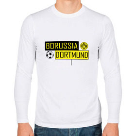 Мужской лонгслив хлопок с принтом Borussia Dortmund - New Design 2018 в Новосибирске, 100% хлопок |  | Тематика изображения на принте: боруссия дортмунд