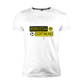 Мужская футболка премиум с принтом Borussia Dortmund - New Design 2018 в Новосибирске, 92% хлопок, 8% лайкра | приталенный силуэт, круглый вырез ворота, длина до линии бедра, короткий рукав | боруссия дортмунд