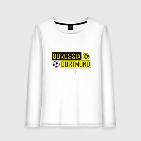 Женский лонгслив хлопок с принтом Borussia Dortmund - New Design 2018 в Новосибирске, 100% хлопок |  | боруссия дортмунд