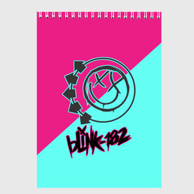 Скетчбук с принтом Blink-182 в Новосибирске, 100% бумага
 | 48 листов, плотность листов — 100 г/м2, плотность картонной обложки — 250 г/м2. Листы скреплены сверху удобной пружинной спиралью | blink | альтернативный рок | блинк | группа | марк хоппус | музыка | мэтт скиба | надпись | панк | панк рок | песни | поп панк | рок | скейт панк | смайл | смайлик | трэвис баркер