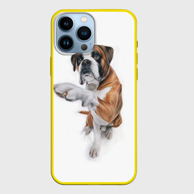 Чехол для iPhone 13 Pro Max с принтом Боксер в Новосибирске,  |  | Тематика изображения на принте: боксер | друг | дружба | животное | пес | собака