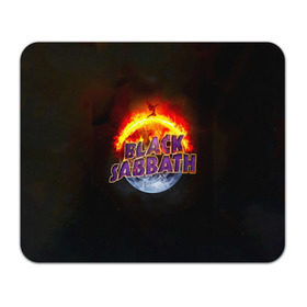 Коврик прямоугольный с принтом Black Sabbath земля в огне в Новосибирске, натуральный каучук | размер 230 х 185 мм; запечатка лицевой стороны | black sabbath | группа | метал | надпись | оззи | осборн | хард рок | хеви метал