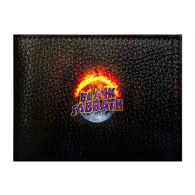 Обложка для студенческого билета с принтом Black Sabbath земля в огне в Новосибирске, натуральная кожа | Размер: 11*8 см; Печать на всей внешней стороне | black sabbath | группа | метал | надпись | оззи | осборн | хард рок | хеви метал