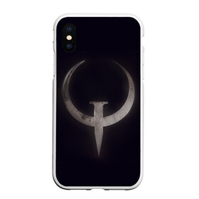 Чехол для iPhone XS Max матовый с принтом Quake champions в Новосибирске, Силикон | Область печати: задняя сторона чехла, без боковых панелей | Тематика изображения на принте: quake