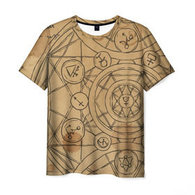 Мужская футболка 3D с принтом Код да Винчи в Новосибирске, 100% полиэфир | прямой крой, круглый вырез горловины, длина до линии бедер | загадки | знаки | история | культура | майя | надпись | тайна