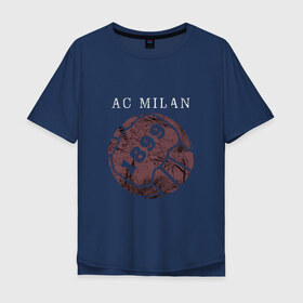 Мужская футболка хлопок Oversize с принтом AC Milan - 1899 Vintage (2018) в Новосибирске, 100% хлопок | свободный крой, круглый ворот, “спинка” длиннее передней части | 
