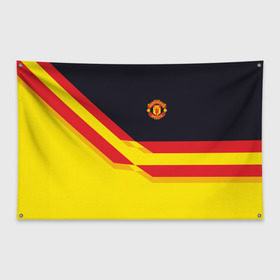 Флаг-баннер с принтом Manchester United в Новосибирске, 100% полиэстер | размер 67 х 109 см, плотность ткани — 95 г/м2; по краям флага есть четыре люверса для крепления | манчестер юнайтед | эмблема