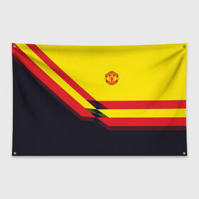 Флаг-баннер с принтом Manchester United #5 в Новосибирске, 100% полиэстер | размер 67 х 109 см, плотность ткани — 95 г/м2; по краям флага есть четыре люверса для крепления | манчестер юнайтед | эмблема