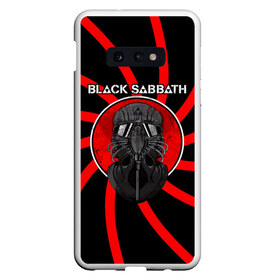 Чехол для Samsung S10E с принтом Солдат Black Sabbath в Новосибирске, Силикон | Область печати: задняя сторона чехла, без боковых панелей | black sabbath | ozzy osbourne | альбом | билл уорд | гизер батлер | группа | летчик | метал | музыка | надпись | оззи | осборн | песни | рок | тони айомми | хард рок | хеви метал | шлем