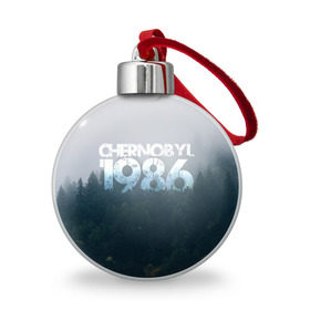 Ёлочный шар с принтом Чернобыль 1986 в Новосибирске, Пластик | Диаметр: 77 мм | 1986 | дым | завод | лес | опасность | радиация | чаэс | чернобыль | экология