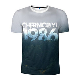 Мужская футболка 3D спортивная с принтом Чернобыль 1986 в Новосибирске, 100% полиэстер с улучшенными характеристиками | приталенный силуэт, круглая горловина, широкие плечи, сужается к линии бедра | 1986 | дым | завод | лес | опасность | радиация | чаэс | чернобыль | экология