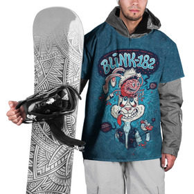 Накидка на куртку 3D с принтом Заяц Blink-182 в Новосибирске, 100% полиэстер |  | blink | альтернативный рок | блинк | группа | марк хоппус | музыка | мэтт скиба | надпись | панк | панк рок | песни | поп панк | рок | скейт панк | смайл | смайлик | трэвис баркер