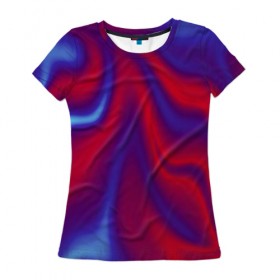 Женская футболка 3D с принтом Глянец ночь в Новосибирске, 100% полиэфир ( синтетическое хлопкоподобное полотно) | прямой крой, круглый вырез горловины, длина до линии бедер | color | paint | абстракция | абстракция красок | краска | разводы | разводы красок | цветные краски | яркие краски