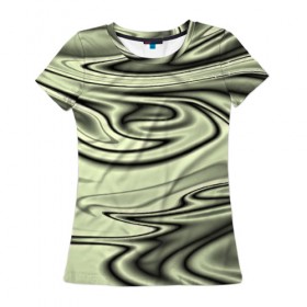 Женская футболка 3D с принтом Серый узор в Новосибирске, 100% полиэфир ( синтетическое хлопкоподобное полотно) | прямой крой, круглый вырез горловины, длина до линии бедер | color | paint | абстракция | абстракция красок | краска | разводы | разводы красок | цветные краски | яркие краски