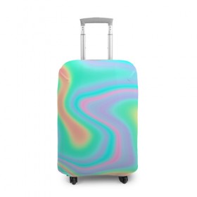 Чехол для чемодана 3D с принтом Светлые узоры в Новосибирске, 86% полиэфир, 14% спандекс | двустороннее нанесение принта, прорези для ручек и колес | color | paint | абстракция | абстракция красок | краска | разводы | разводы красок | цветные краски | яркие краски