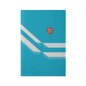 Обложка для паспорта матовая кожа с принтом Арсенал / FC Arsenal 2018 Blue в Новосибирске, натуральная матовая кожа | размер 19,3 х 13,7 см; прозрачные пластиковые крепления | Тематика изображения на принте: 