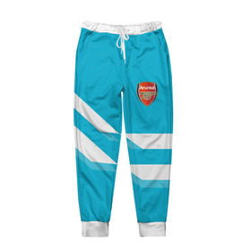 Мужские брюки 3D с принтом Арсенал / FC Arsenal 2018 Blue в Новосибирске, 100% полиэстер | манжеты по низу, эластичный пояс регулируется шнурком, по бокам два кармана без застежек, внутренняя часть кармана из мелкой сетки | 