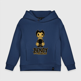 Детское худи Oversize хлопок с принтом Bendy and the ink machine (12) в Новосибирске, френч-терри — 70% хлопок, 30% полиэстер. Мягкий теплый начес внутри —100% хлопок | боковые карманы, эластичные манжеты и нижняя кромка, капюшон на магнитной кнопке | Тематика изображения на принте: bendy | bendy and the ink machine | horror | ink | machine | trend