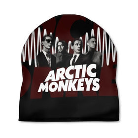 Шапка 3D с принтом Группа Arctic Monkeys в Новосибирске, 100% полиэстер | универсальный размер, печать по всей поверхности изделия | алекс тёрнер | арктик | арктические мартышки | гаражный | группа | дж ейми кук | инди рок | манкис | музыка | мэтт хелдер | ник о мэлли | обезьяна | постпанк ривайвл | психоделический | рок