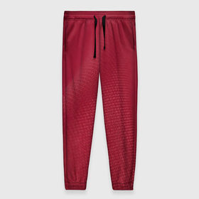 Женские брюки 3D с принтом Красная ткань в Новосибирске, полиэстер 100% | прямой крой, два кармана без застежек по бокам, с мягкой трикотажной резинкой на поясе и по низу штанин. В поясе для дополнительного комфорта — широкие завязки | красный | текстура