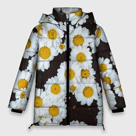 Женская зимняя куртка 3D с принтом Аромашки в Новосибирске, верх — 100% полиэстер; подкладка — 100% полиэстер; утеплитель — 100% полиэстер | длина ниже бедра, силуэт Оверсайз. Есть воротник-стойка, отстегивающийся капюшон и ветрозащитная планка. 

Боковые карманы с листочкой на кнопках и внутренний карман на молнии | белый | желтый | красивые | красота | мода | модные | природа | растения | ромашка | ромашки | текстура | тренды | цветы