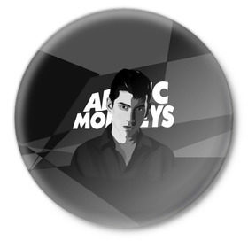 Значок с принтом Солист Arctic Monkeys в Новосибирске,  металл | круглая форма, металлическая застежка в виде булавки | arc | алекс тёрнер | арктик | арктические мартышки | гаражный | группа | джейми кук | инди рок | манкис | музыка | мэтт хелдер | ник о мэлли | обезьяна | постпанк ривайвл | психоделический | рок