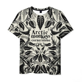Мужская футболка 3D с принтом Arctic Monkeys природа в Новосибирске, 100% полиэфир | прямой крой, круглый вырез горловины, длина до линии бедер | алекс тёрнер | арктик | арктические мартышки | гаражный | группа | джейми кук | инди рок | манкис | музыка | мэтт хелдер | ник о мэлли | обезьяна | постпанк ривайвл | психоделический | рок