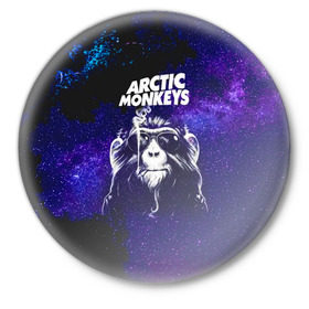 Значок с принтом Arctic Monkeys в Новосибирске,  металл | круглая форма, металлическая застежка в виде булавки | алекс тёрнер | арктик | арктические мартышки | гаражный | группа | джейми кук | инди рок | манкис | музыка | мэтт хелдер | ник о мэлли | обезьяна | постпанк ривайвл | психоделический | рок