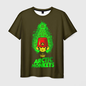 Мужская футболка 3D с принтом Arctic Monkeys обезьянка в Новосибирске, 100% полиэфир | прямой крой, круглый вырез горловины, длина до линии бедер | Тематика изображения на принте: 
