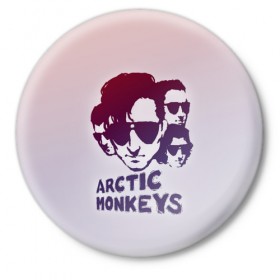 Значок с принтом Группа Arctic Monkeys в Новосибирске,  металл | круглая форма, металлическая застежка в виде булавки | 