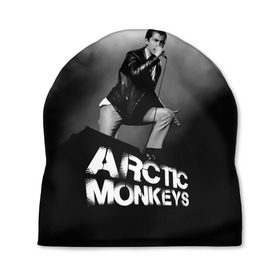 Шапка 3D с принтом Солист Arctic Monkeys в Новосибирске, 100% полиэстер | универсальный размер, печать по всей поверхности изделия | алекс тёрнер | арктик | арктические мартышки | гаражный | группа | джейми кук | инди рок | манкис | музыка | мэтт хелдер | ник о мэлли | обезьяна | постпанк ривайвл | психоделический | рок