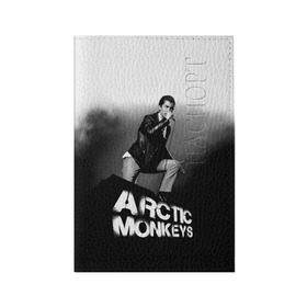 Обложка для паспорта матовая кожа с принтом Солист Arctic Monkeys в Новосибирске, натуральная матовая кожа | размер 19,3 х 13,7 см; прозрачные пластиковые крепления | Тематика изображения на принте: алекс тёрнер | арктик | арктические мартышки | гаражный | группа | джейми кук | инди рок | манкис | музыка | мэтт хелдер | ник о мэлли | обезьяна | постпанк ривайвл | психоделический | рок