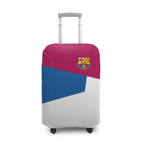 Чехол для чемодана 3D с принтом FC Barcelona 2018 #4 в Новосибирске, 86% полиэфир, 14% спандекс | двустороннее нанесение принта, прорези для ручек и колес | fc | барселона | эмблема