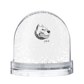 Снежный шар с принтом Pitbull в Новосибирске, Пластик | Изображение внутри шара печатается на глянцевой фотобумаге с двух сторон | dog | питбуль | порода | рисунок | собака