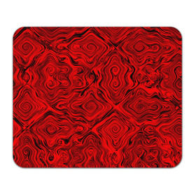 Коврик прямоугольный с принтом Tie-Dye red в Новосибирске, натуральный каучук | размер 230 х 185 мм; запечатка лицевой стороны | волны | красный | разводы | текстура