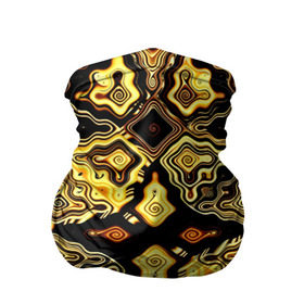 Бандана-труба 3D с принтом Gold luxury в Новосибирске, 100% полиэстер, ткань с особыми свойствами — Activecool | плотность 150‒180 г/м2; хорошо тянется, но сохраняет форму | волны | разводы | узоры