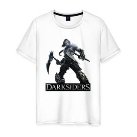Мужская футболка хлопок с принтом Darksiders 7 в Новосибирске, 100% хлопок | прямой крой, круглый вырез горловины, длина до линии бедер, слегка спущенное плечо. | darksiders