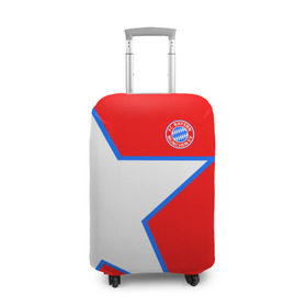 Чехол для чемодана 3D с принтом ФК Бавария 2018 в Новосибирске, 86% полиэфир, 14% спандекс | двустороннее нанесение принта, прорези для ручек и колес | bayern | fly fc | бавария | спорт | футбольный клуб