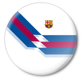 Значок с принтом FC Barcelona #8 в Новосибирске,  металл | круглая форма, металлическая застежка в виде булавки | fcb | барселона | геометрия | футбольный клуб