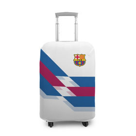 Чехол для чемодана 3D с принтом FC Barcelona #8 в Новосибирске, 86% полиэфир, 14% спандекс | двустороннее нанесение принта, прорези для ручек и колес | fcb | барселона | геометрия | футбольный клуб